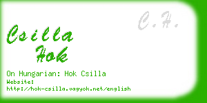 csilla hok business card